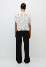 Broderie Blouse - White - Matteau